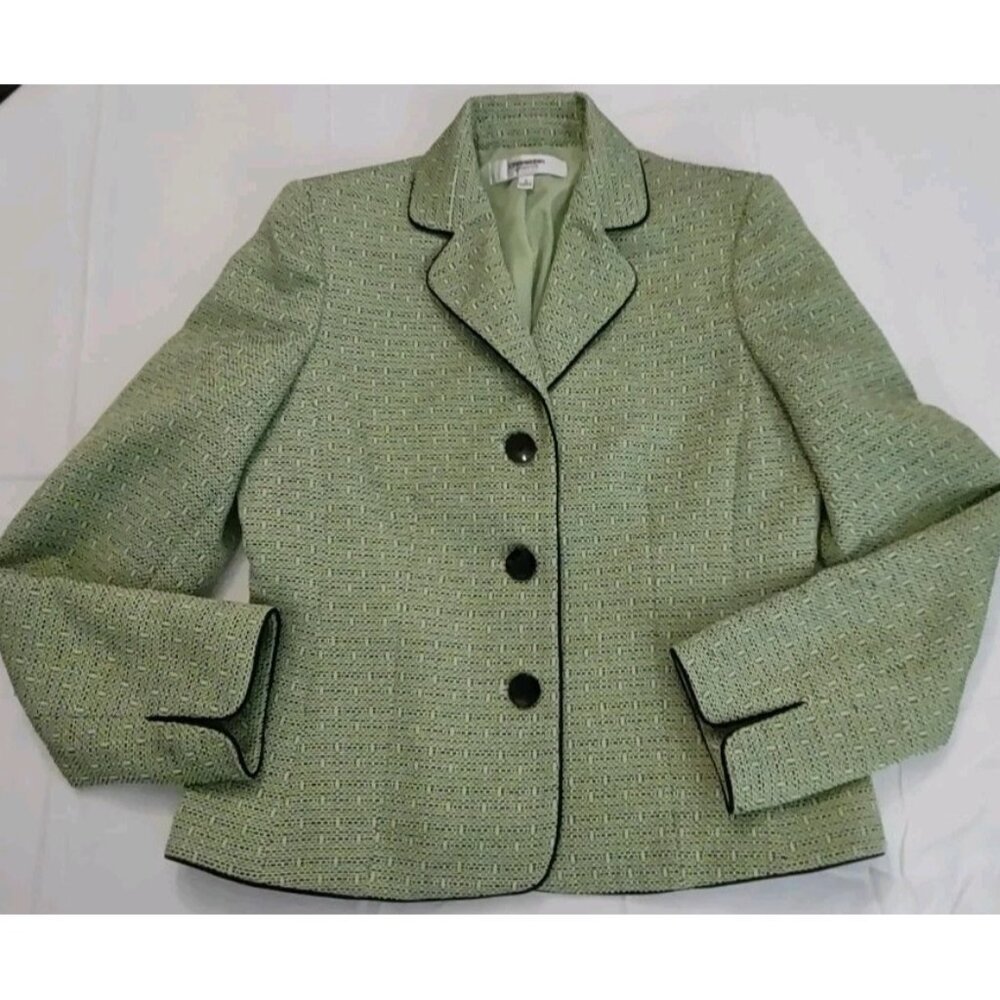 Jones Studio Separates Green Elegant Jacket Blazer Button Down 6 Women Ladies